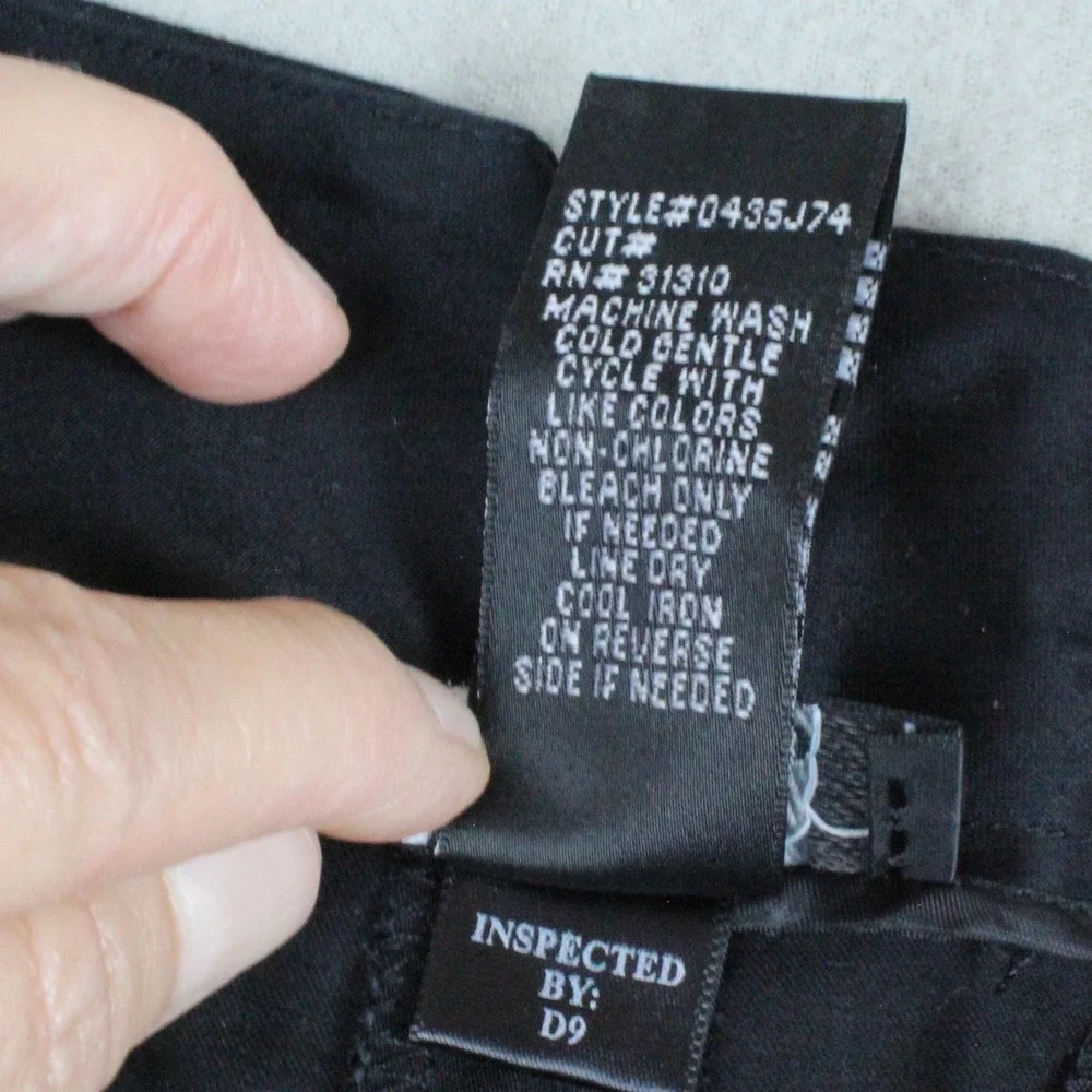 AB Studio Bermuda Shorts Stretch Cotton Button Tab 12 Black Career Casual Summer